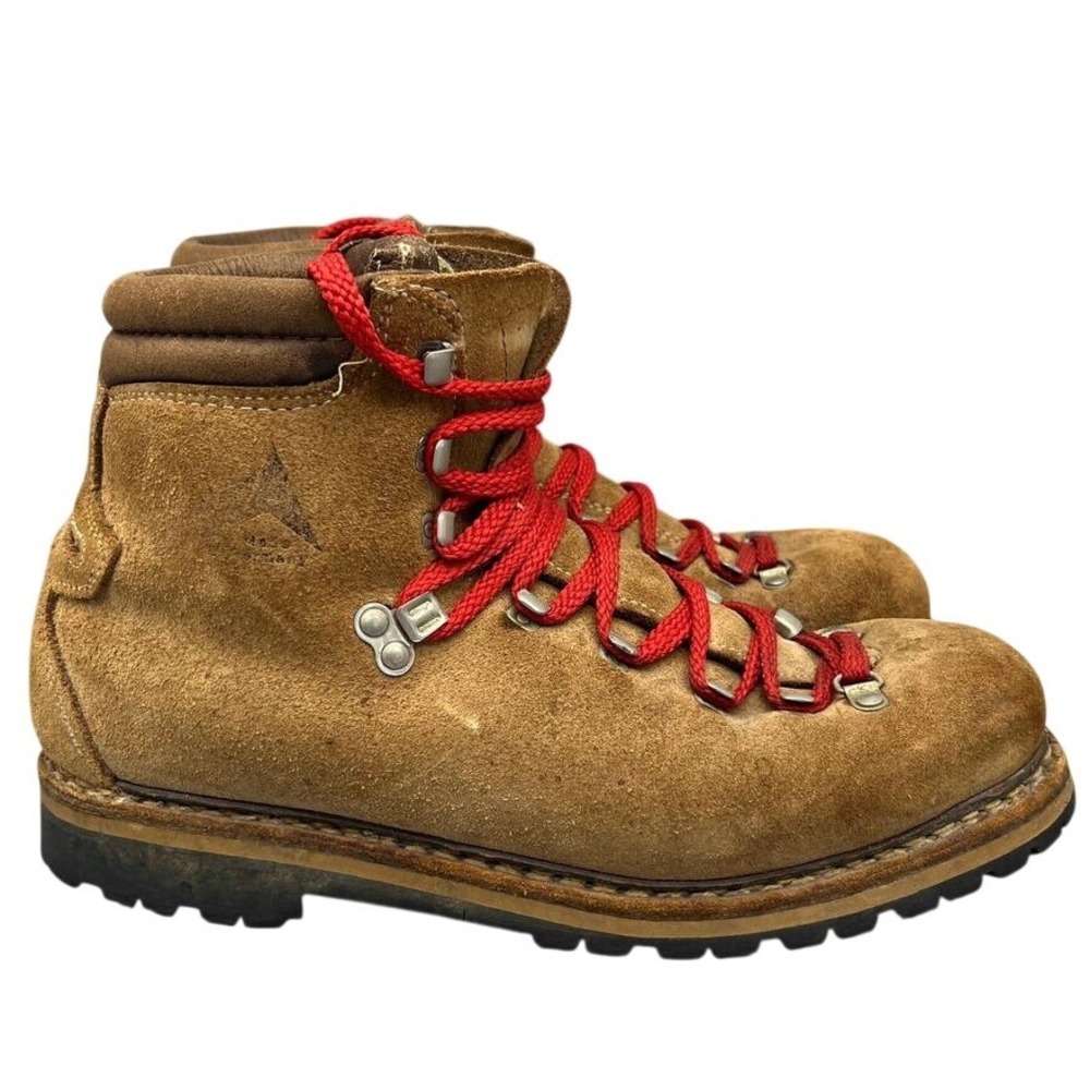 Vintage LOWA Hiking Boots Mens 8.5 Made Germany Mountaineering Leather Montagna